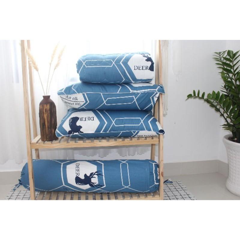 Bộ drap 4 món - Cotton 100% Khaly (nệm cao dưới 10cm)