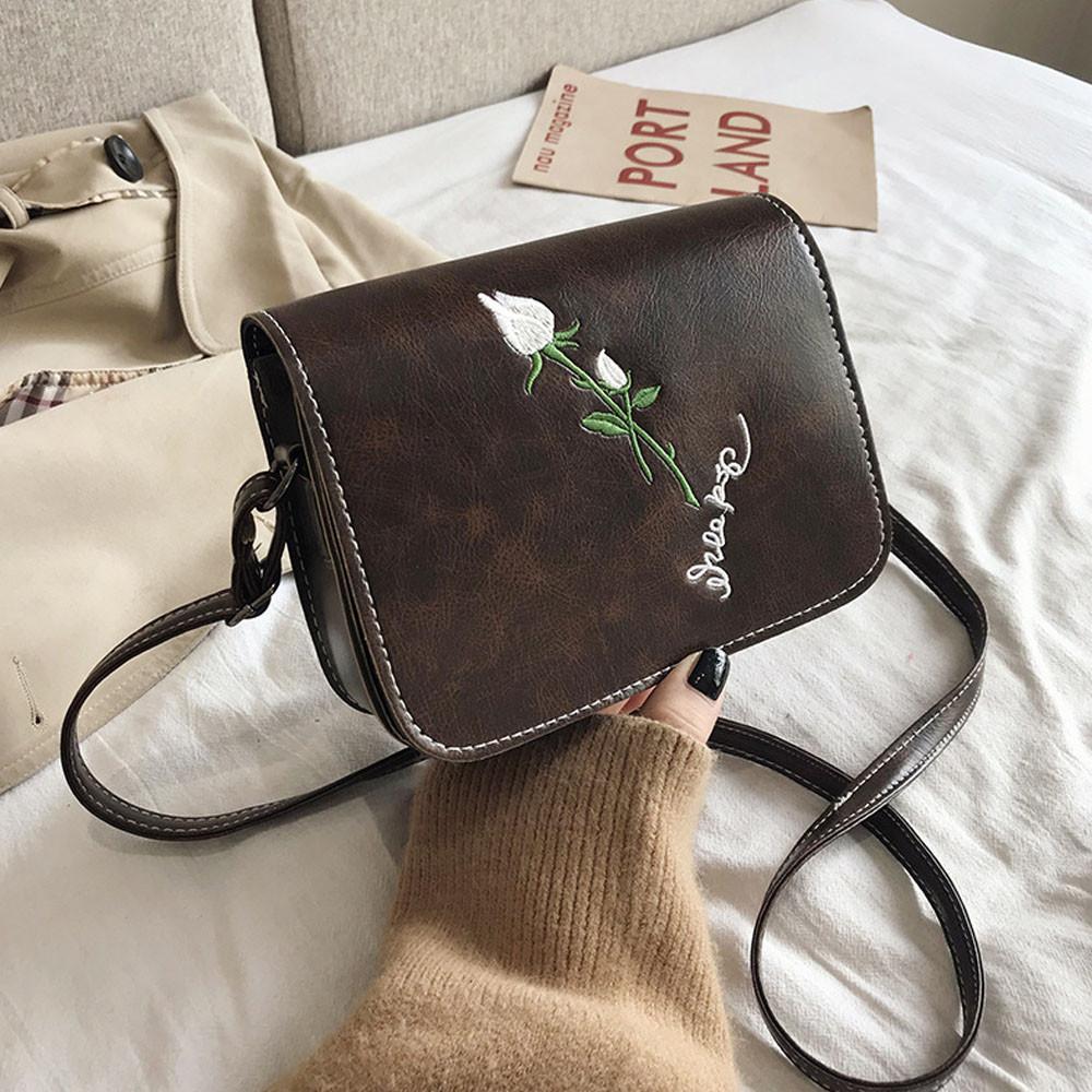 Túi đeo chéo Nữ thời trang, Chất da siêu mềm mịn, Phong cách Vintage đậm sâu