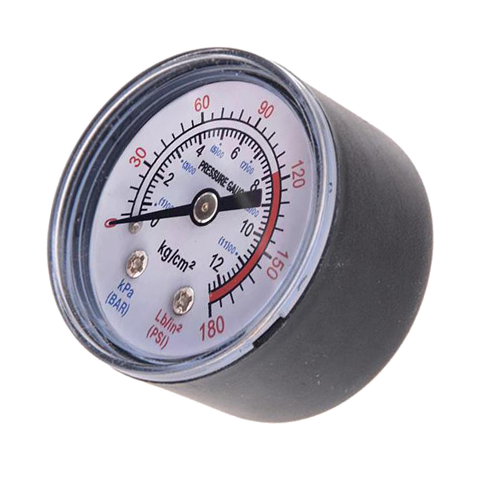 Pressure Gauge 1/8" NPT Bottom Mount Easy to Read Reliable Durable for Air