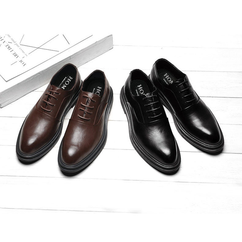 Homme Bristol - Classic Toe Oxford Italian Leather Dress Shoes