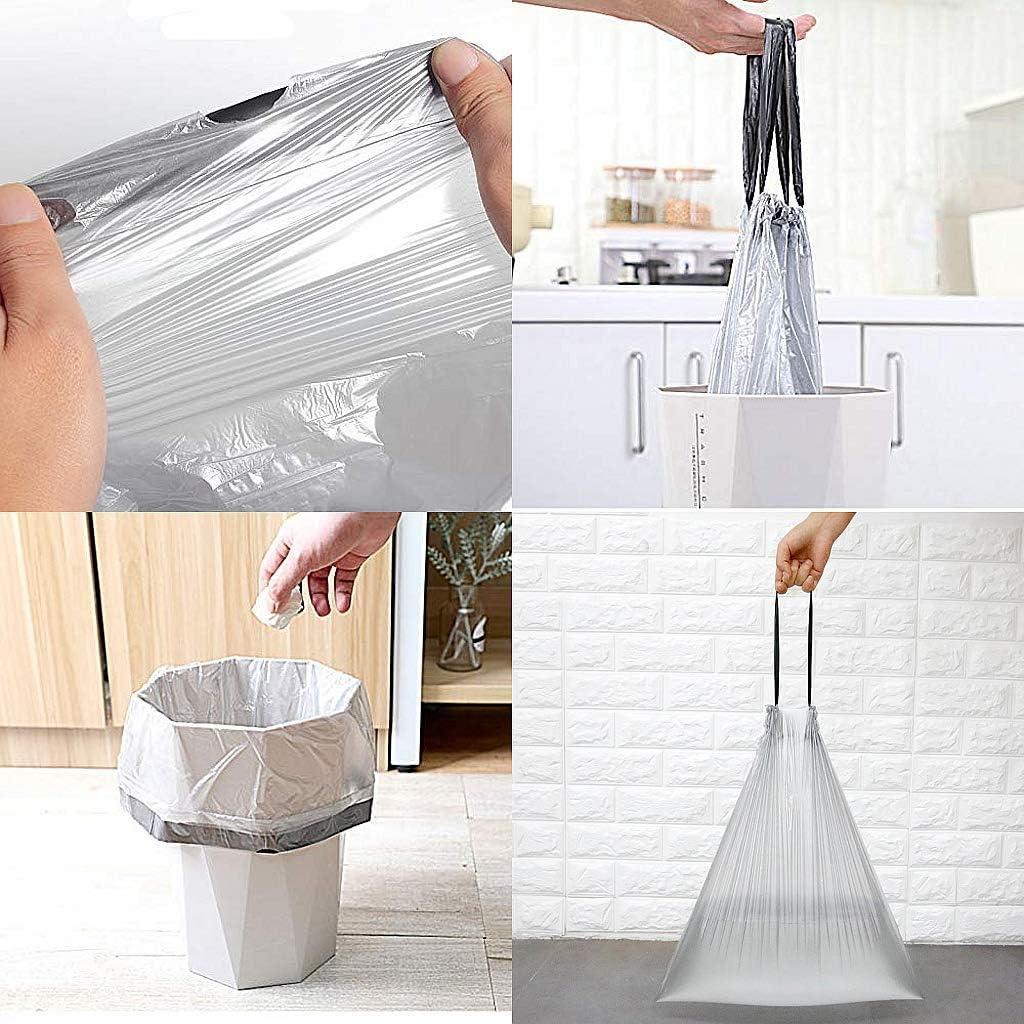 150 Gói Túi Rác Dây Rút 10L -15L, Túi Rác Lớn Chắc Chắn, 45 x 50cm -150 CÁI Màu Xám
