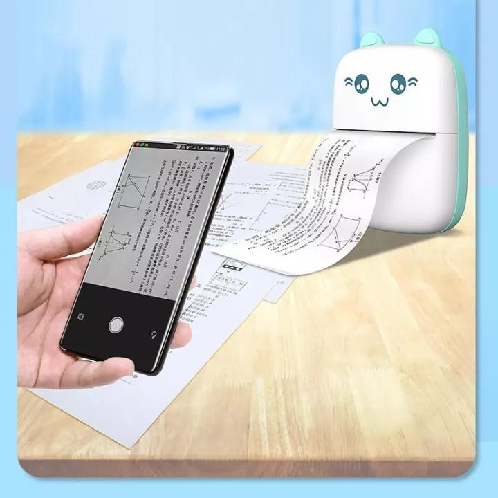 Máy in bill hóa đơn, máy in mini cầm tay bluetooth bỏ túi hỗ trợ trên điện thoại android ios - tặng 5 cuộn giấy in