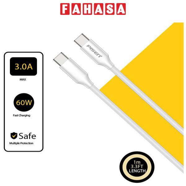 Cáp Sạc Pisen Quick - Mr White USB-C C-C PD 60W 1m - Pisen CC-PD01-1000