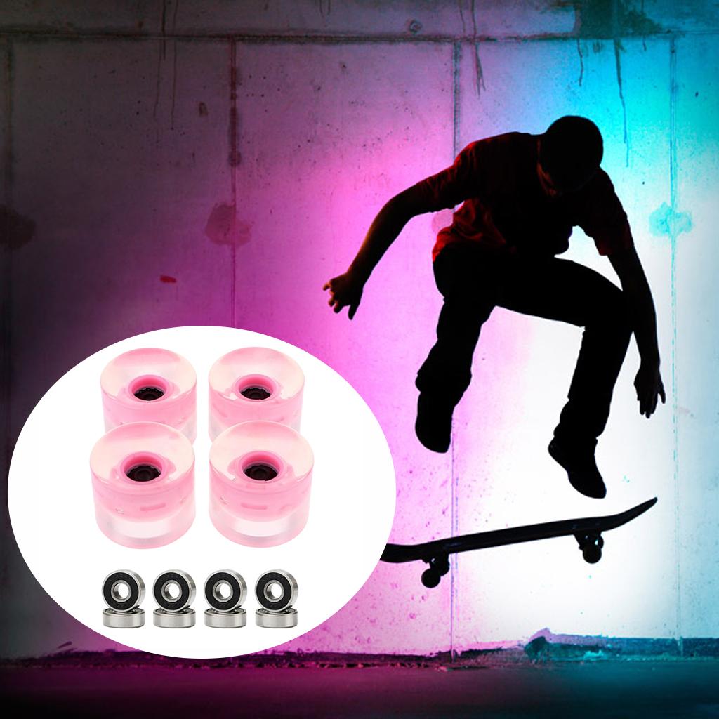 4Pcs Luminous Skateboard Wheels Flash Longboard Wheel Replacement