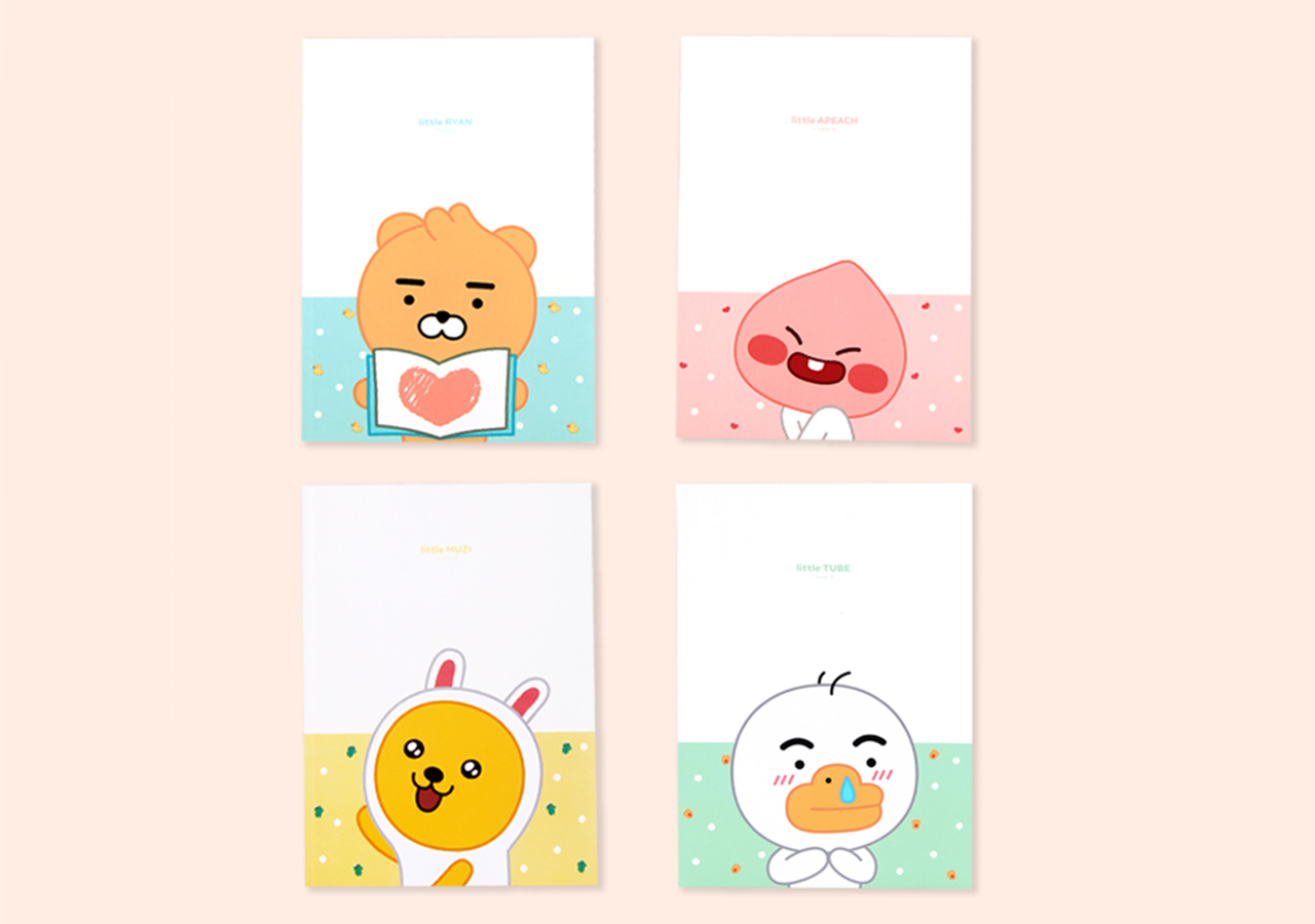 Set 3 Cuốn Sổ Tay A5 Ryan Kakao Friends Chính Hãng