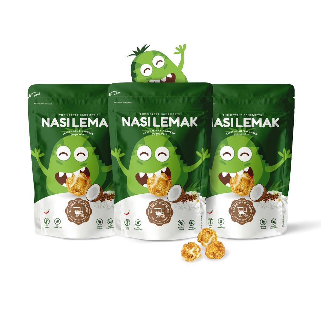 BẮP RANG BƠ VỊ CƠM DỪA NASI LEMAK THƯƠNG HIỆU THE KETTLE GOURMET - NASI LEMAK POPCORN 65G/BỊCH