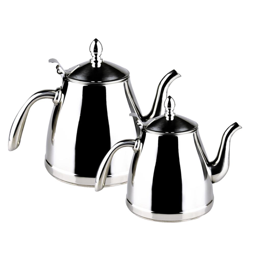 1.5L Stainless Steel Teapot Tea / Coffee Pot Kettle with Mesh Filter Infuser