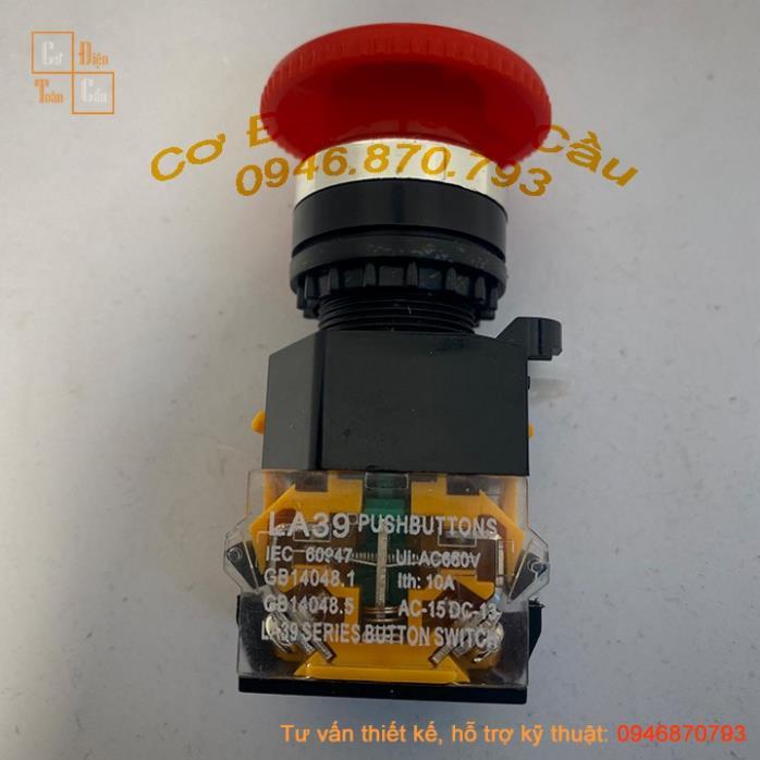Nút Dừng Khẩn Cấp LA39/STOP phi 22mm