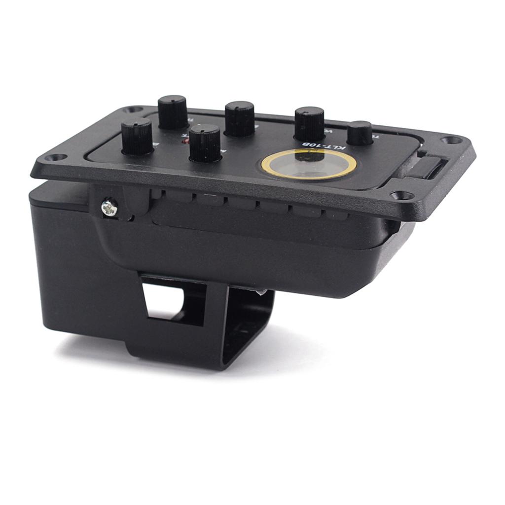 4-Band EQ Equalizer Acoustic Guitar Kits Preamp Piezo Pickup w/ Cable Screws