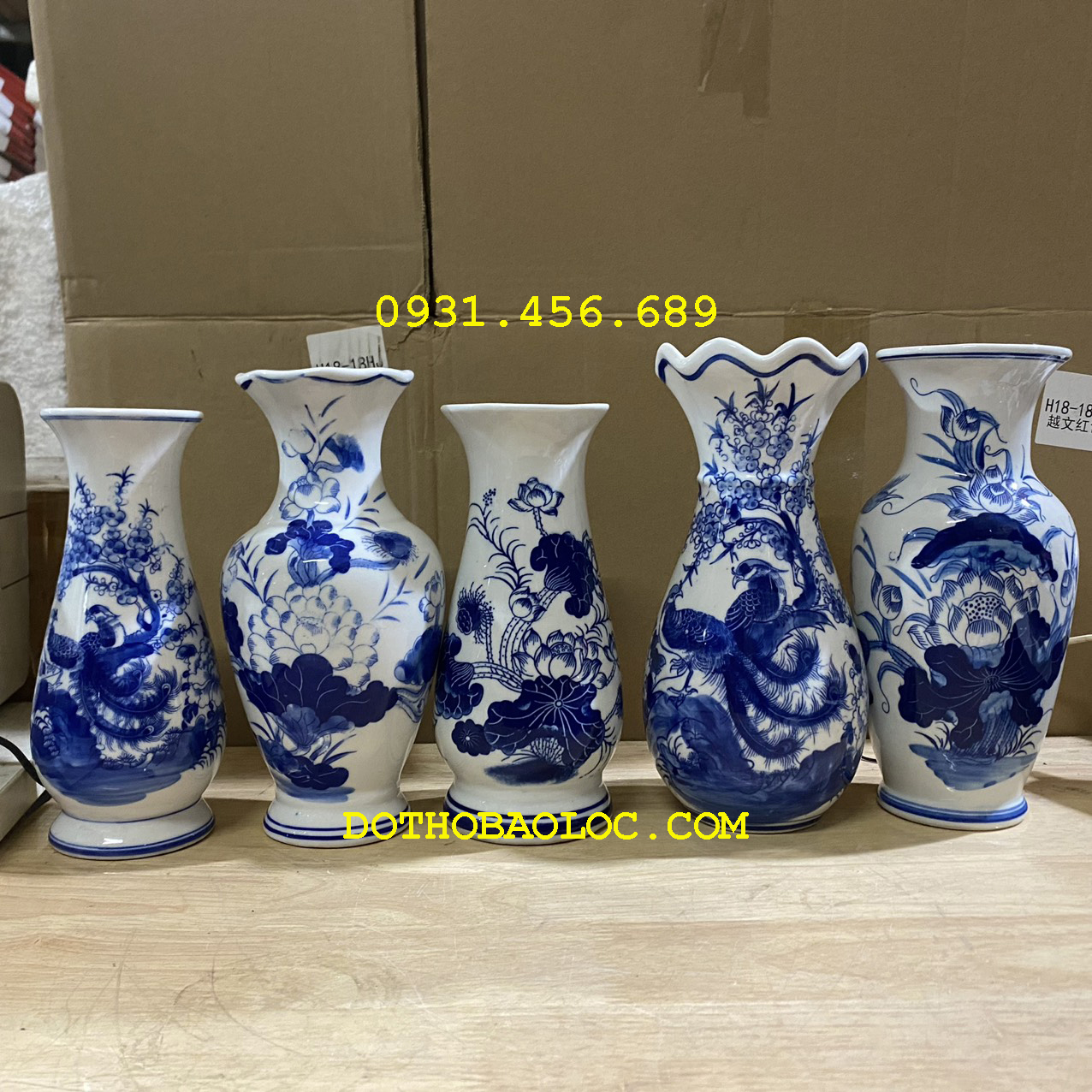 Bình bông thờ cúng bằng sứ cao cấp 5 kiểu