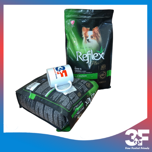 Thức ăn hạt chó Reflex Plus Mini &amp;amp; Breeds Vị Gà Cho Chó Con Và Chó Nhỏ Bao 3KG