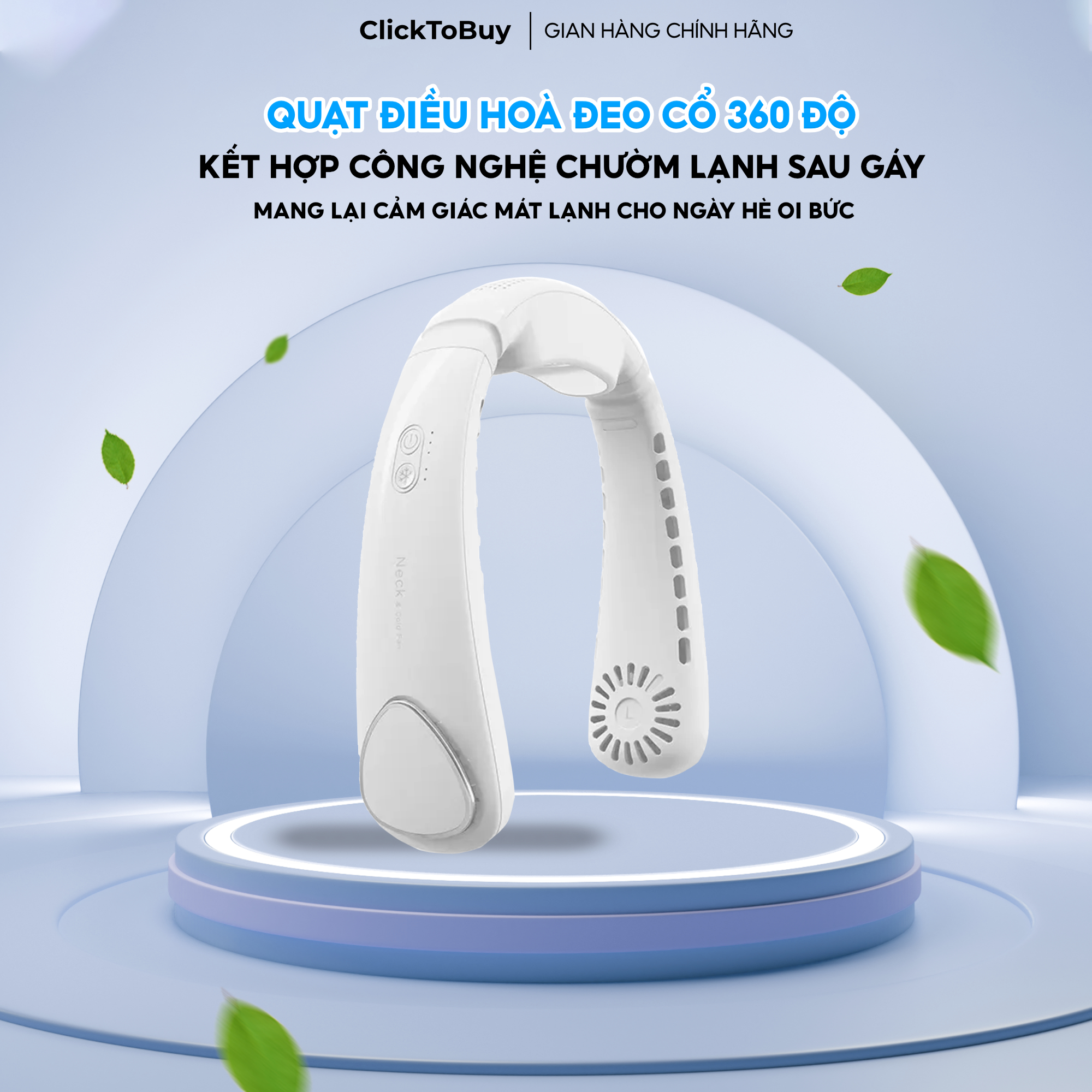 Quạt đeo cổ sò lạnh Half Horse với cục sò lạnh trang bị chip điện lạnh, giảm tức thì tới 20 độ chỉ sau 3 giây, thổi bay cơn nóng. Hàng chính hãng