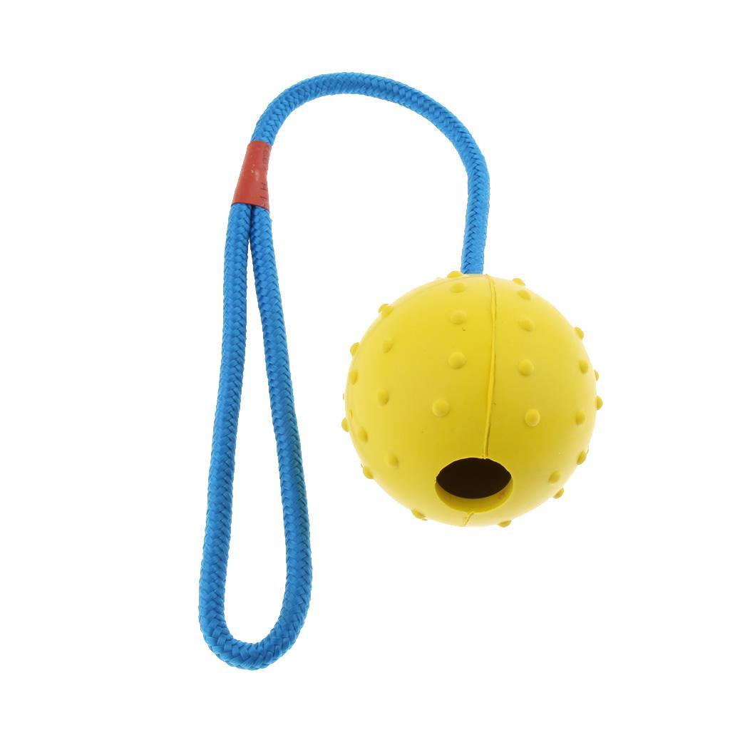 Pet  Interactive Play Interactive Ball with Rope Toy Yellow