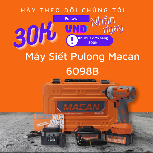 Máy Siết Pulong Macan 6098B 3 Tốc Độ Không Chổi Than_Hàng Chính Hãng