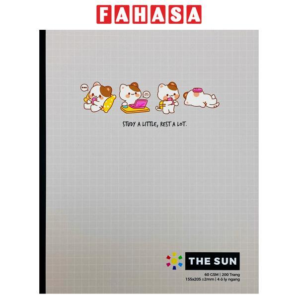 Tập Học Sinh Kawaii - 4 Ô Ly Ngang - 200 Trang 60gsm - The Sun 03