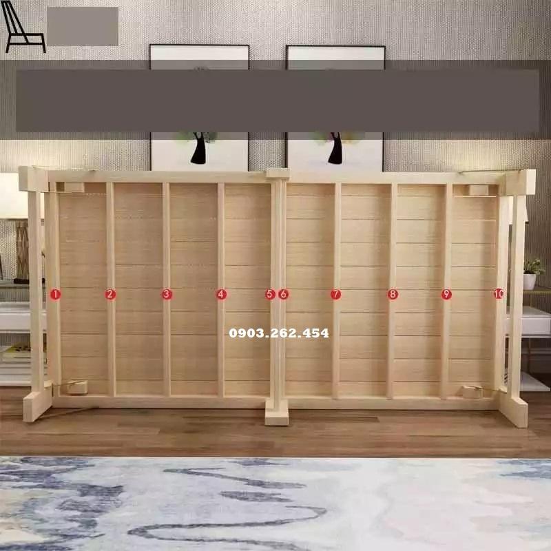 Giường ngủ - giường ngủ gỗ thông gấp gọn, kích thước ngang 80cm, 100cm, 120cm, 150cm, tặng kèm đệm, gối - Re0555