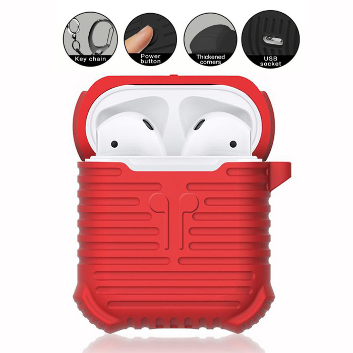 Bao case silicon chống sốc cho tai nghe Apple Airpods 2 wireless hộp sạc không dây hiệu Coteetci (bảo vệ toàn diện, chất liệu cao cấp) - Hàng nhập khẩu