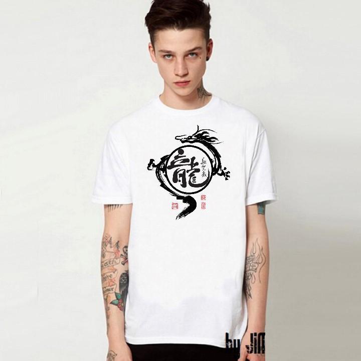 Áo thun nam hoa văn rồng mtt46