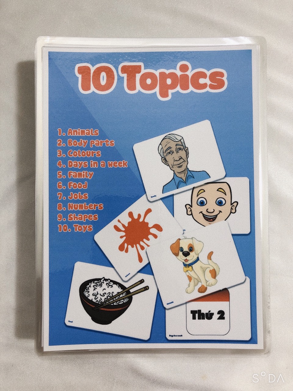 Flashcards 10 chủ đề dạy Tiếng Anh cho trẻ mầm non ( 113 Thẻ )