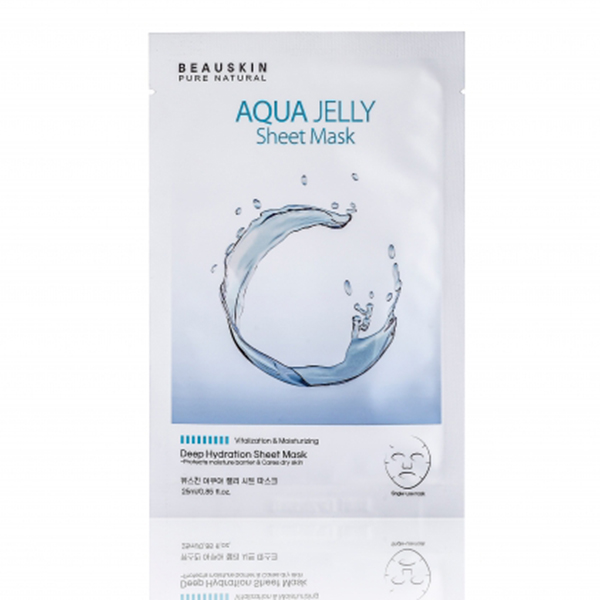 Bộ 10 mặt nạ cấp ẩm sâu Beauskin Aqua Jelly Sheet Mask 10x25ml + Móc khóa