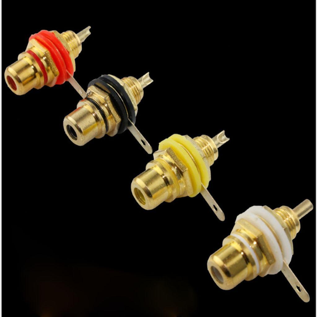 RCA Jack Plug Socket Audio Video Female Cable Connectors Adapter