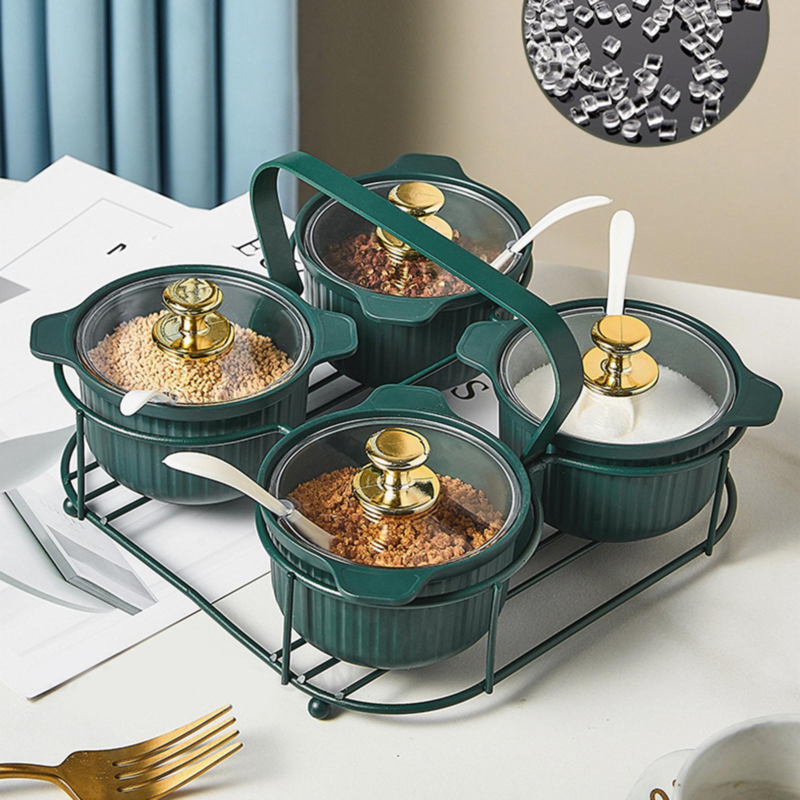 Seasoning Box Set Spice Shaker Seasoning Condiment Jar Set for Coffee Pepper