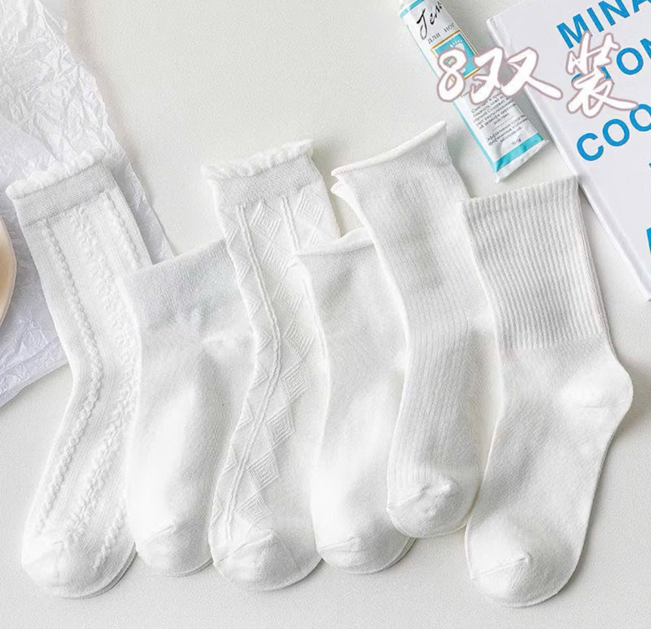 SET 5 ĐÔI TẤT VỚ NƠ NỮ DỄ THƯƠNG MÃ 50 DÀNH CHO NỮ