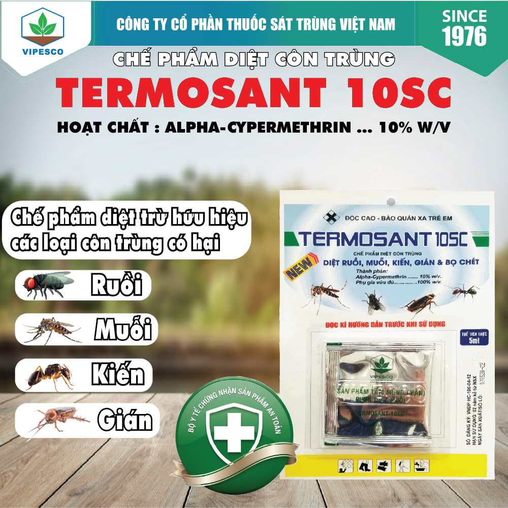 TERMOSANT 10SC (5ml) - DIỆT RUỒI, MUỖI, KIẾN, GIÁN, BỌ CHÉT