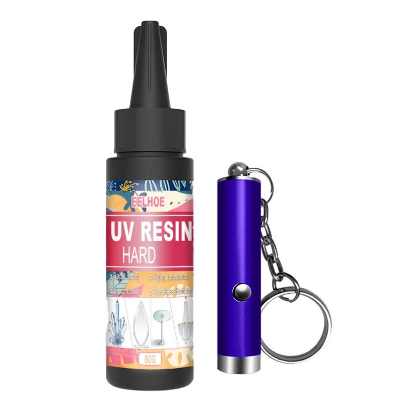 Bộ Keo UV Resin Trong Suốt Dùng Làm Đồ Trang Sức DIY