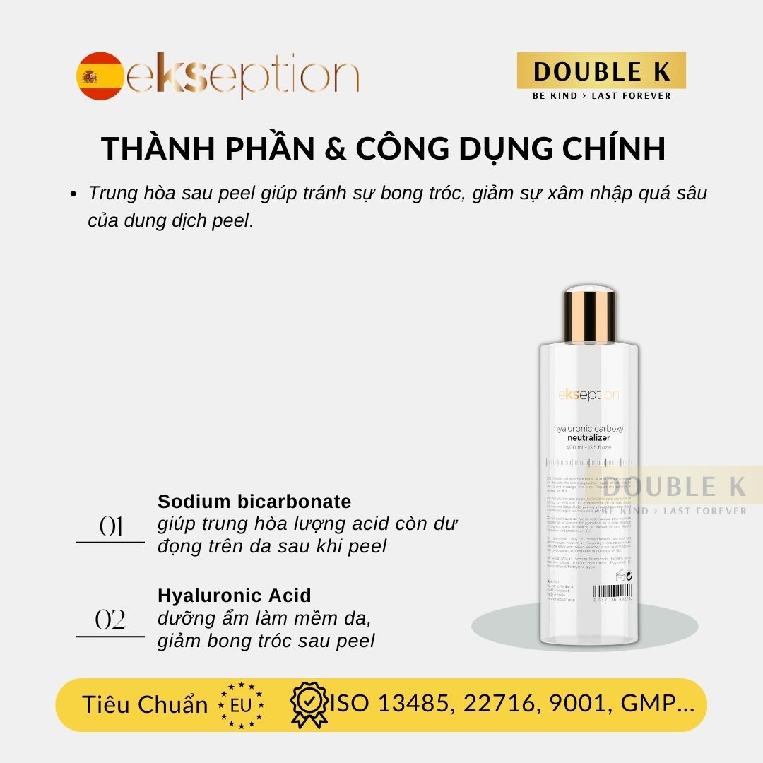 Dung Dịch Trung Hòa Sau Peel ekseption Hyaluronic Carboxyl Neutralizer - Double K