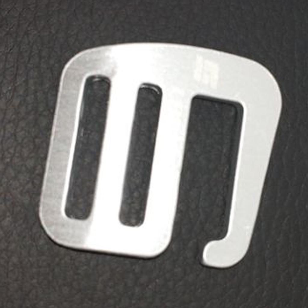 10x2 Pieces 1 inch G Hook Webbing Buckle for Backpack Strap Webbing 25mm Silver