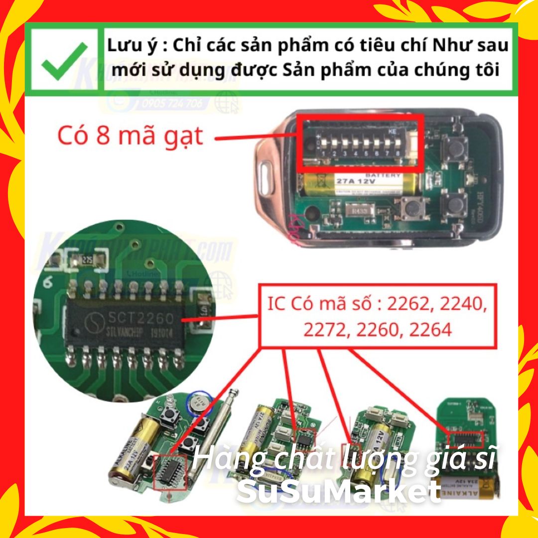 Remote cửa cuốn HỌC LỆNH 315Mhz | Sóng xa ổn định | Màu vân gỗ Đài Loan |