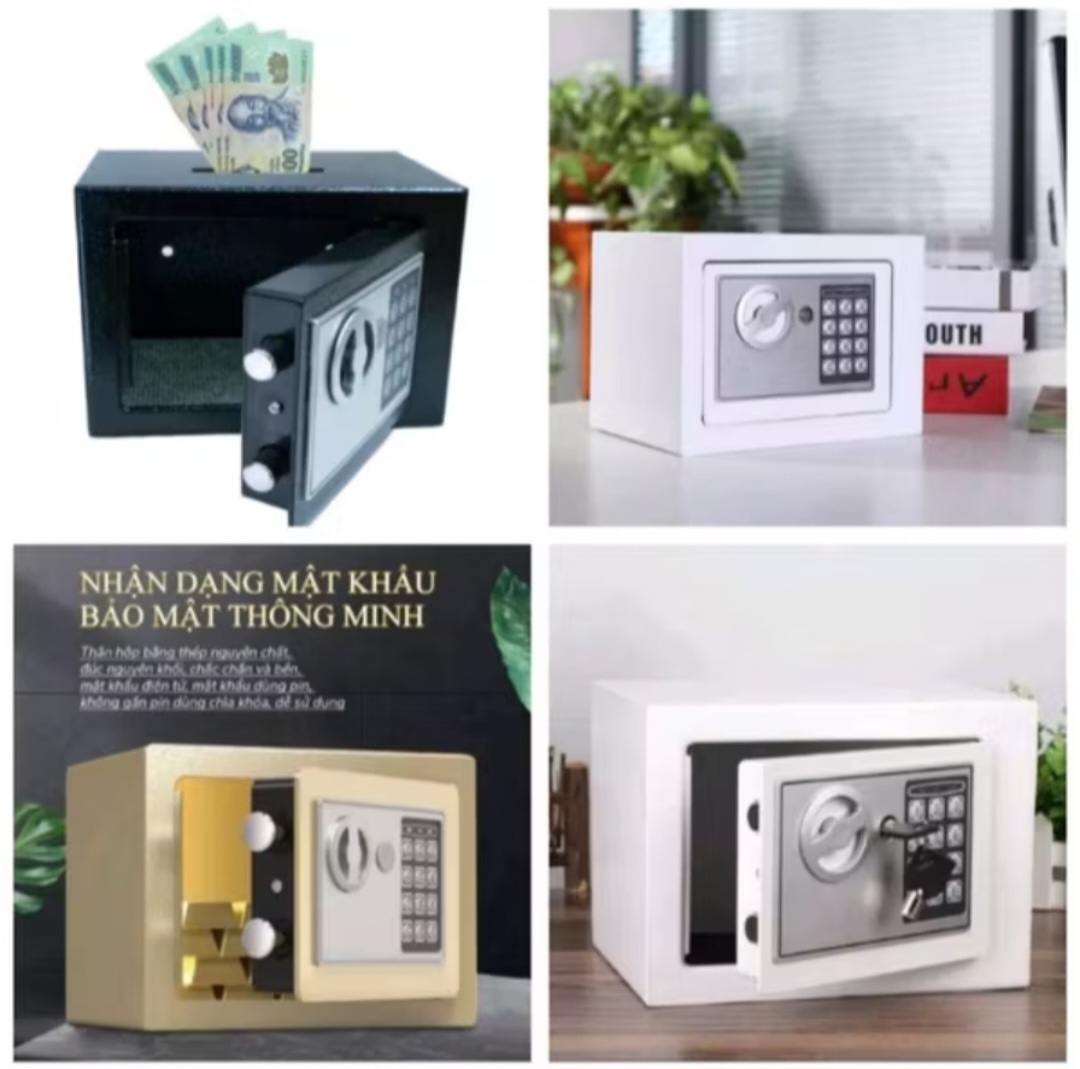 1 KÉT SẮT ĐIỆN TỬ MINI CÓ KHE BỎ TIỀN MẬT KHẨU CAO AN TOÀN