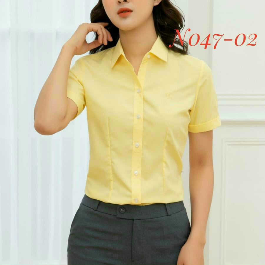 Áo sơ mi Thái Hoà 047 màu vàng tươi trẻ