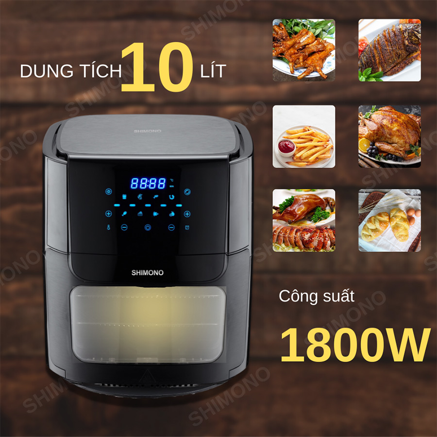 Nồi Chiên Không Dầu Shimono SM-AF1086T - Hàng Chính Hãng