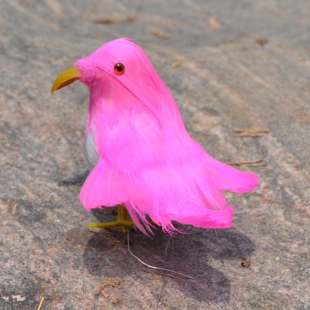 4pcs Mini Bird Model Ornaments Small Birds Figurine Crafts Wedding Decor