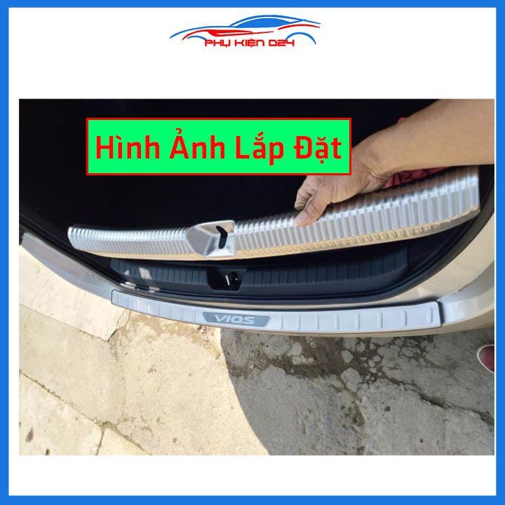Ốp chống trầy cốp Vios 2019-2020-2021-2022 inox sáng bóng bảo vệ xe chống va đập
