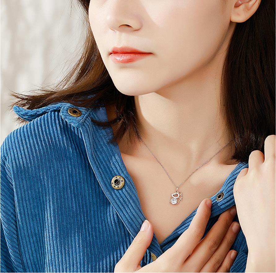 Dây chuyền bạc nữ mặt chú chuột - Vòng cổ nữ bạc mặt chuột - dây chuyền chú chuột - mặt dây chuyền chuột - Trang sức bạc ta thật PANMILA