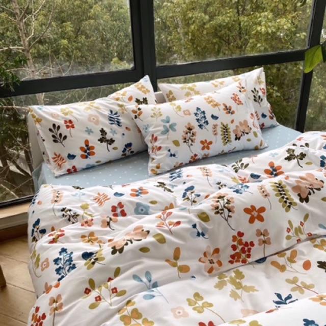 Set Cotton Living Hàng Nhập Khẩu Cao Cấp 4 Món Hoa Nhí