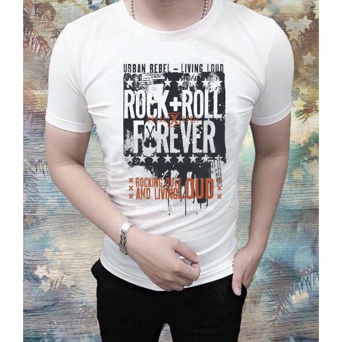Áo thun unisex nam nữ ROCK and ROLL