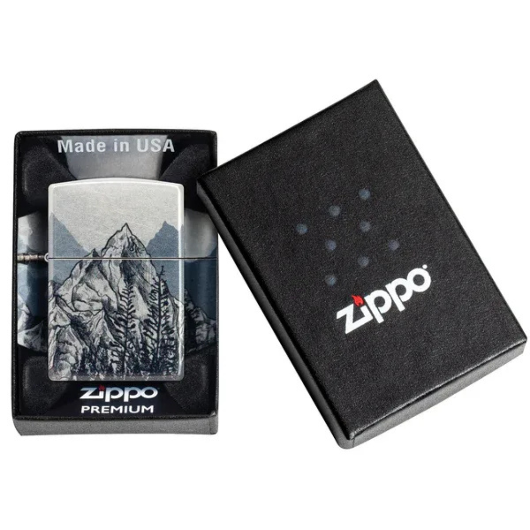 Zippo Mountain Design Chính Hãng – Bật Lửa Họa Tiết Núi Cao Cấp