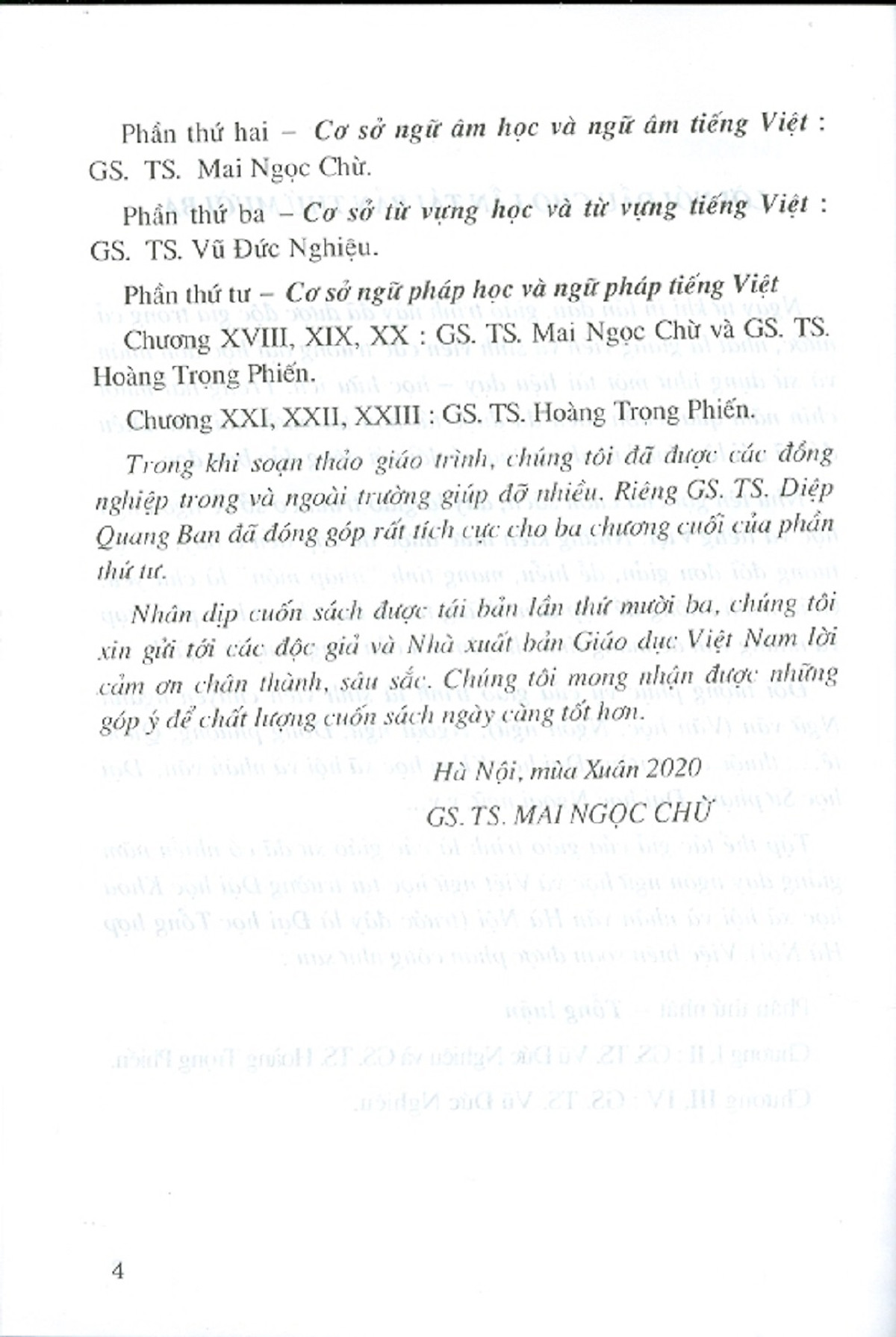 Cơ Sở Ngôn Ngữ Học và Tiếng Việt - TB lần 13