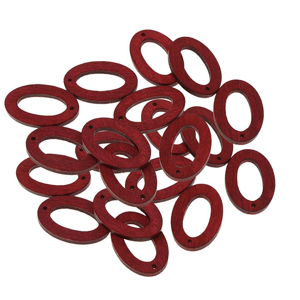 20 Pieces Oval Wooden Earrings Pendants DIY Jewelry Making Charms