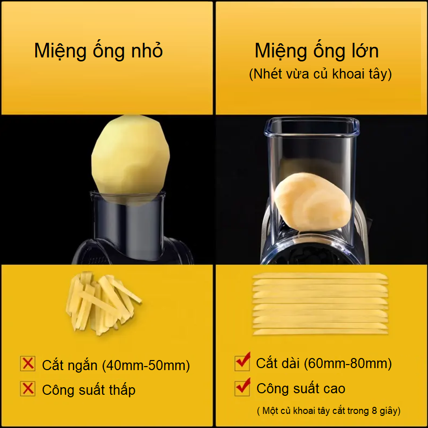 Máy thái rau củ quả đa năng 5 chế độ Olodo VSS-S
