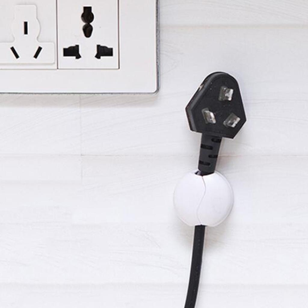 Cable Organizer Multipurpose Clips for Cables/Data Line/Mouse Wire White