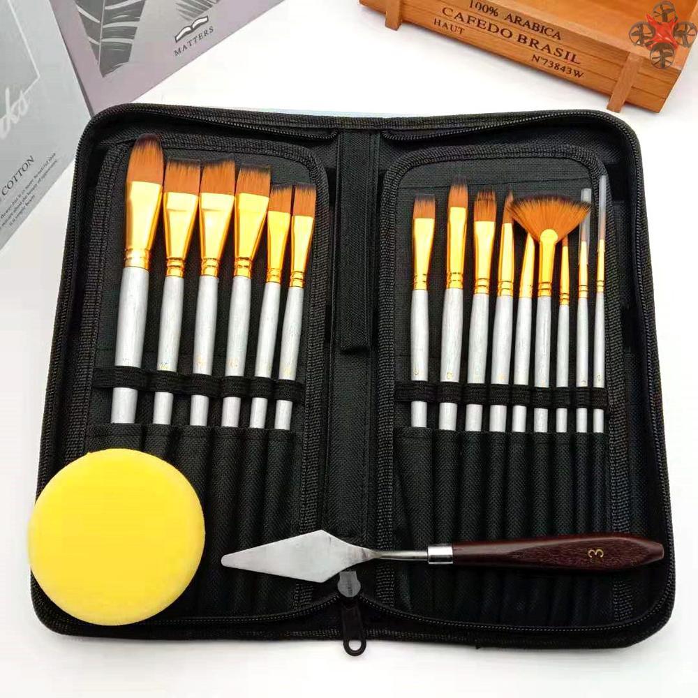Set 17 Cọ Vẽ Tranh Sơn Dầu Chuyên Nghiệp