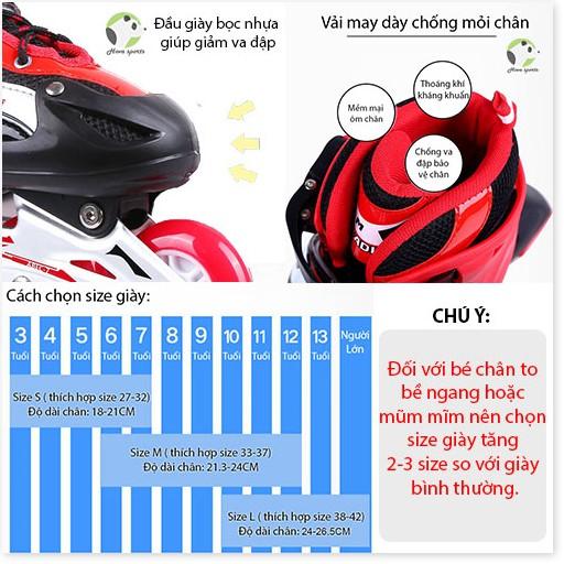 Giày patin sports cho trẻ em và người lớn có thể chọn màu