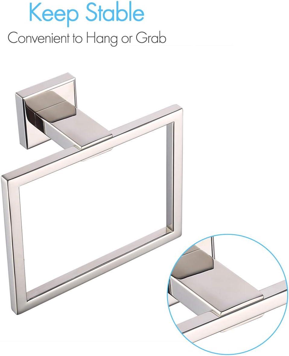 Vòng khăn tắm bằng thép không gỉ treo khăn treo khăn phụ kiện phòng tắm hiện đại khách sạn bình phương phong cách treo tường