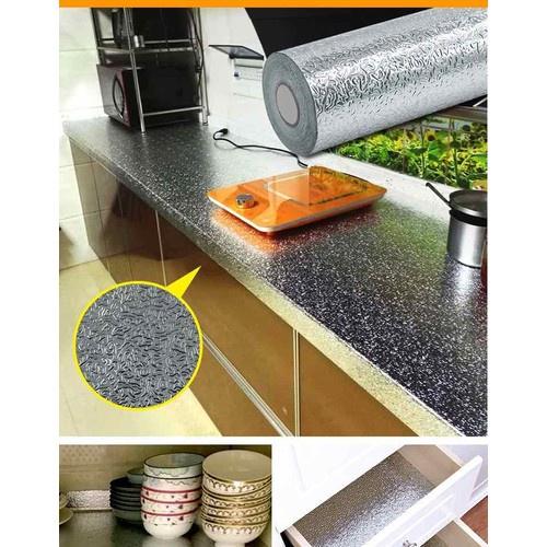 Giấy bạc dán tường nhà bếp chống dầu mỡ 3m × 0,6m | Miếng dán bếp tráng nhôm