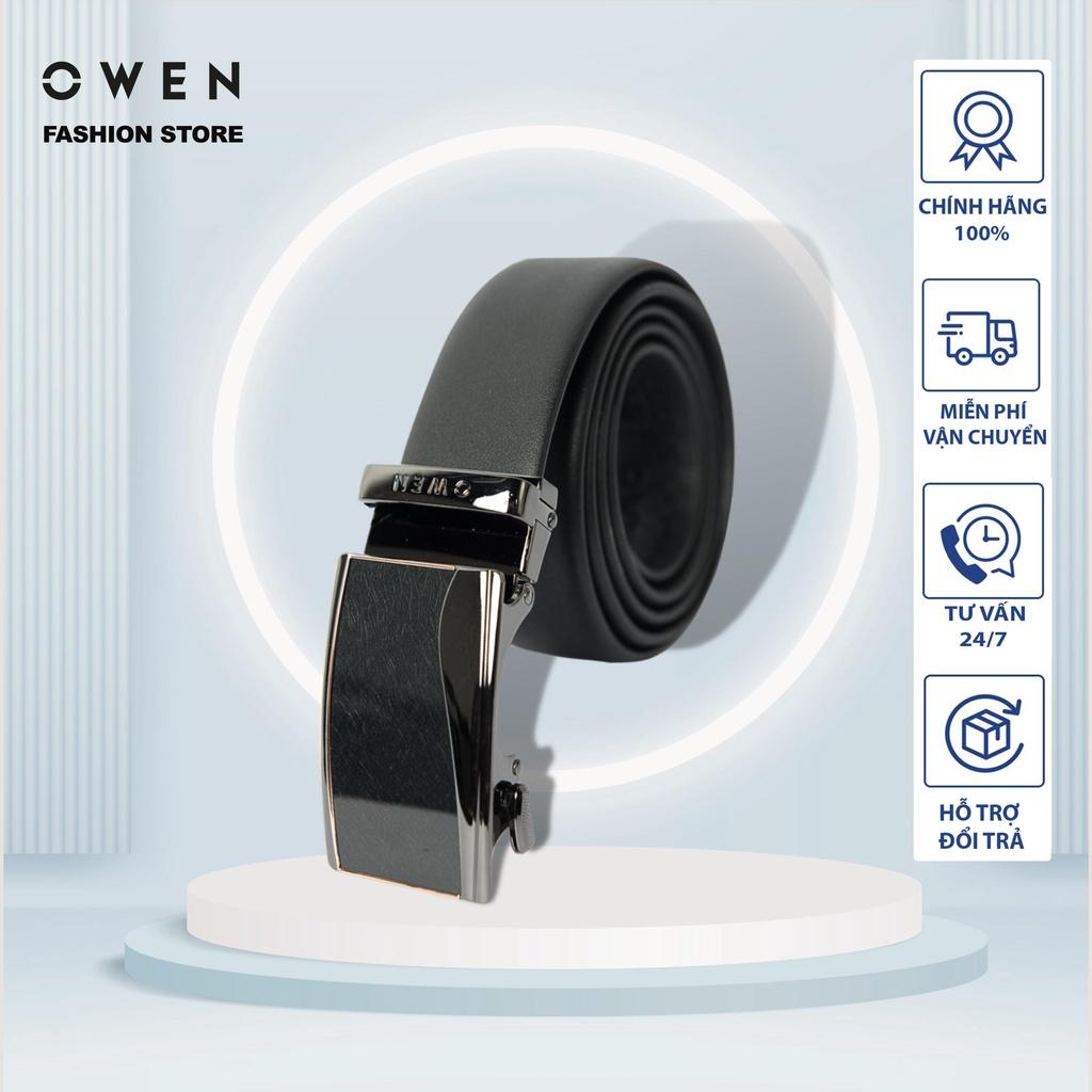 OWEN - Thắt lưng nam OWEN da thật, khóa trượt Thanh lịch hiện đại